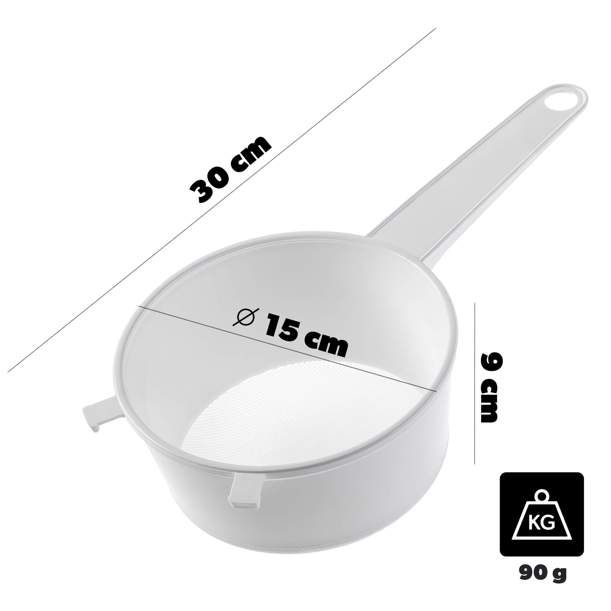 Sitko gęste Greci fi 150mm białe