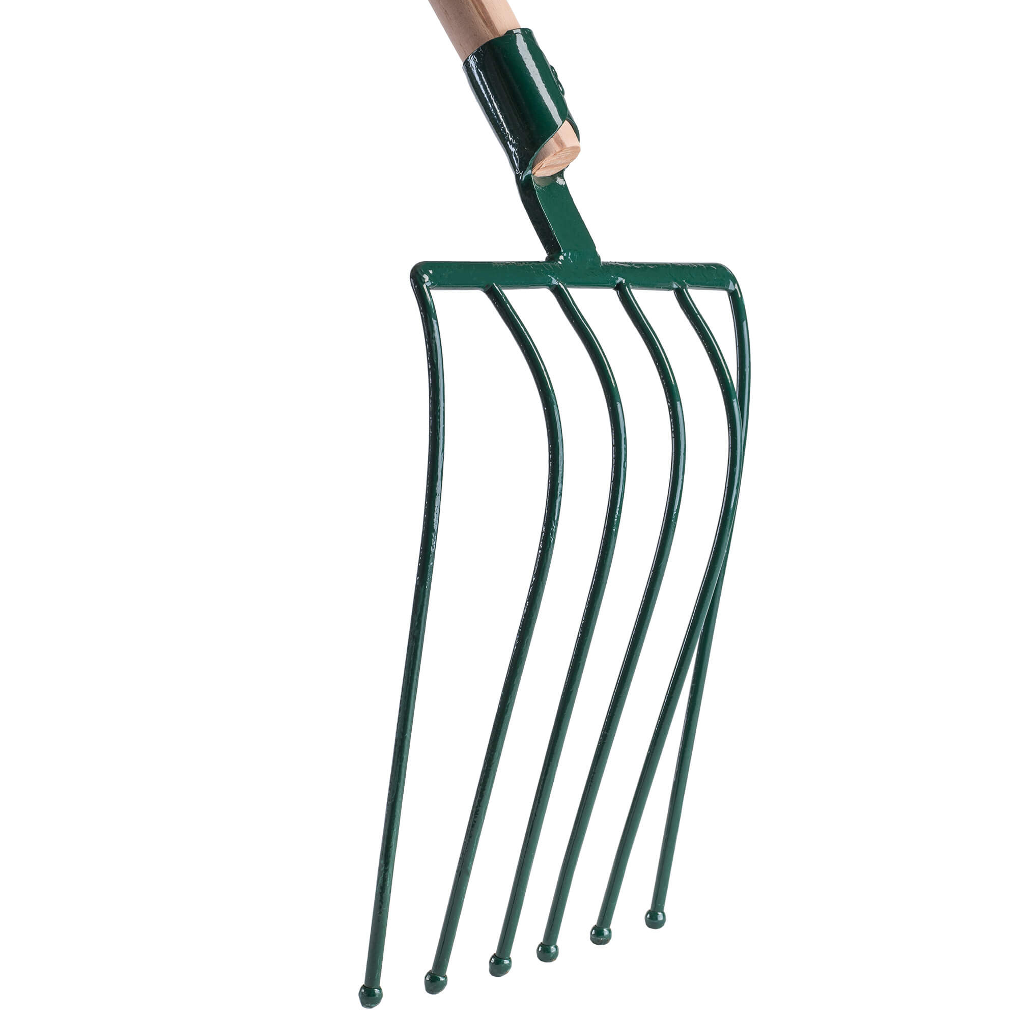 Widły metalowe 6 zębów 140 cm, zielone