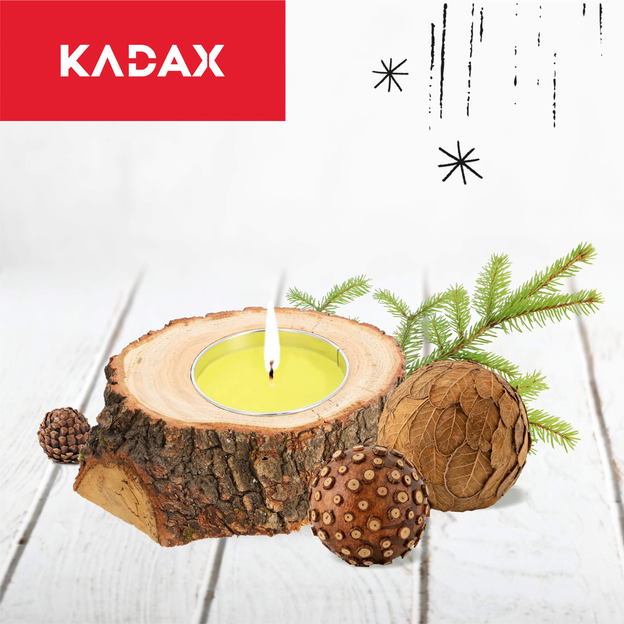 Świeca rustykalna zapachowa mała 18 cm, cytrynowa