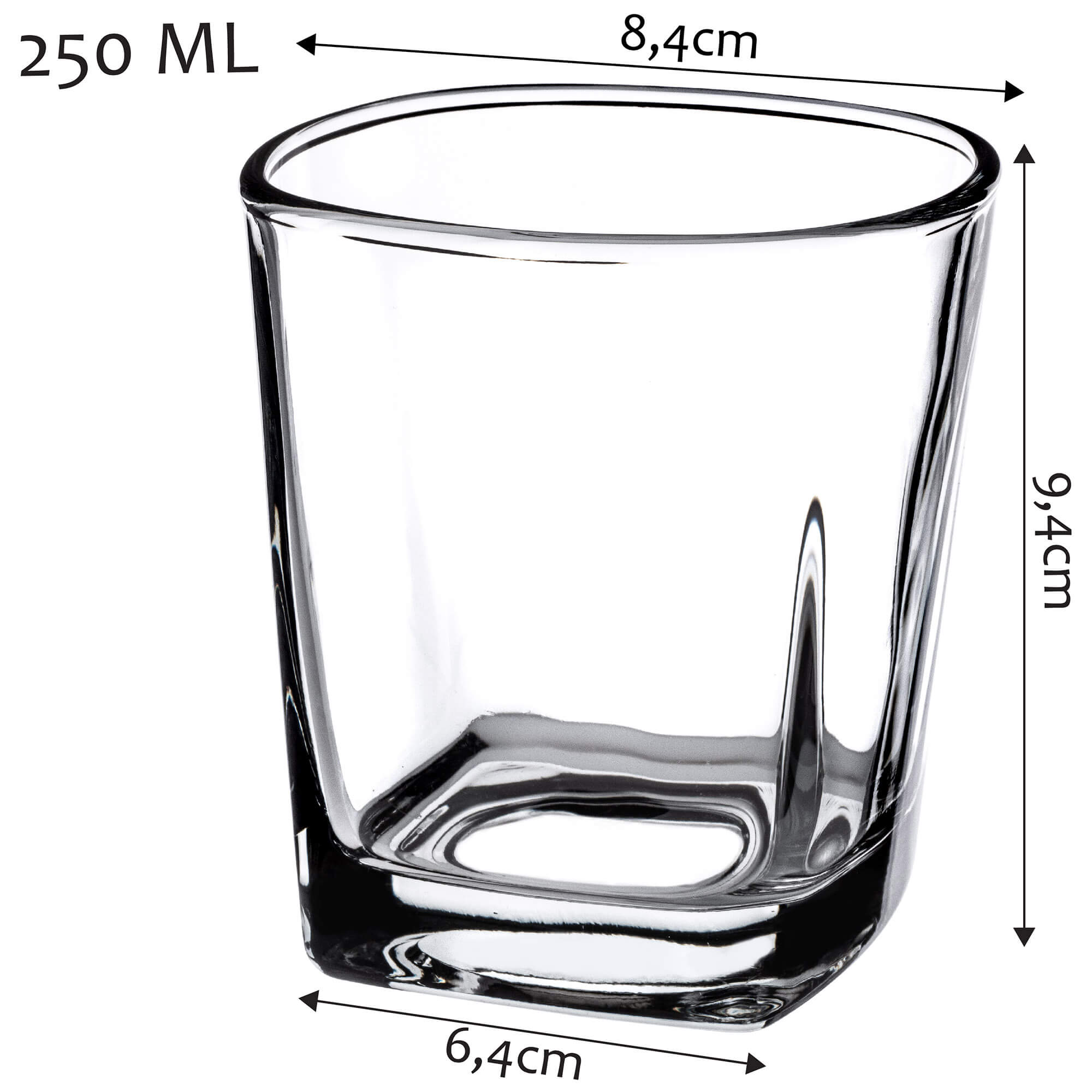 Szklanki do whisky 250 ml, 6 szt.