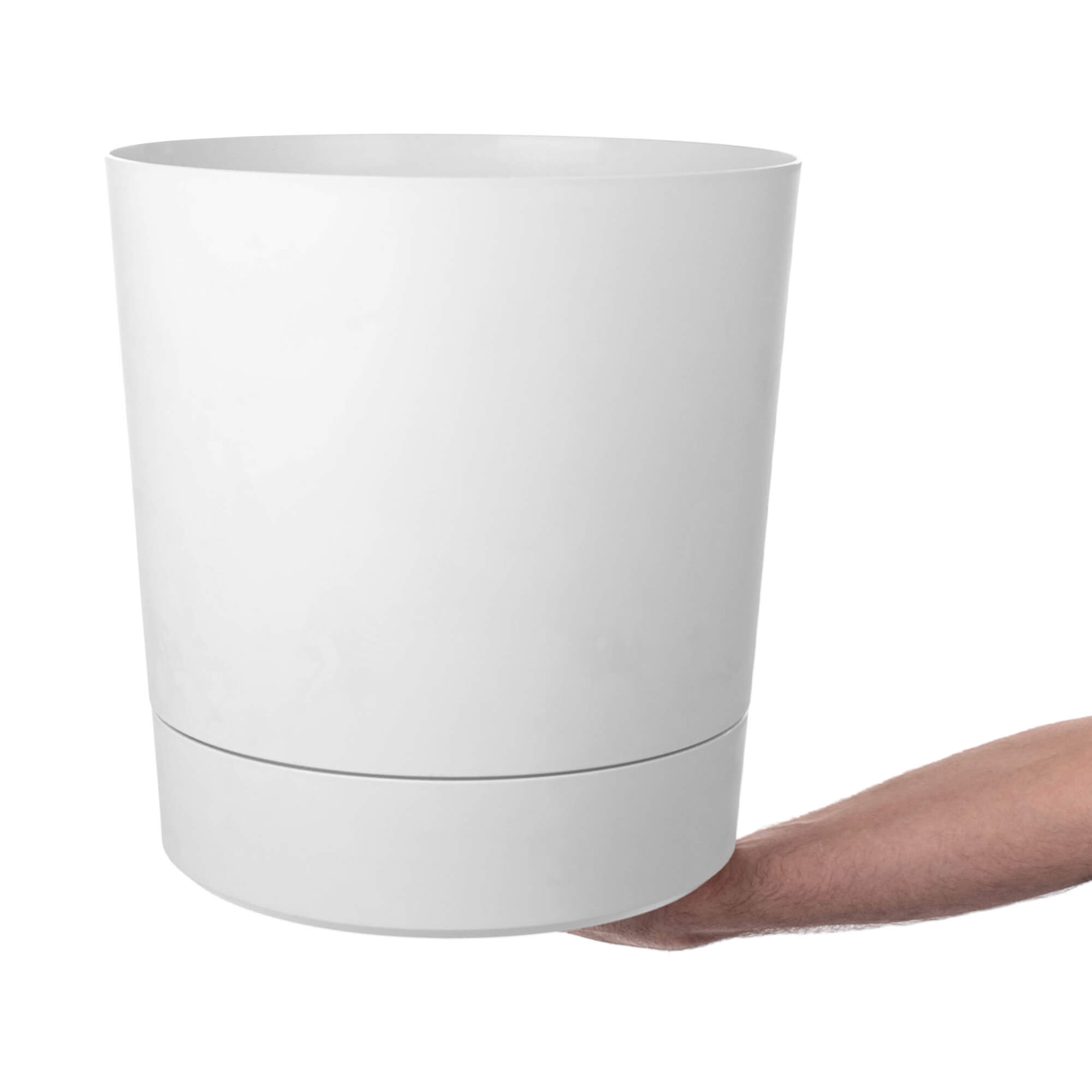 Donica z podstawką Verri 34.5 cm biała