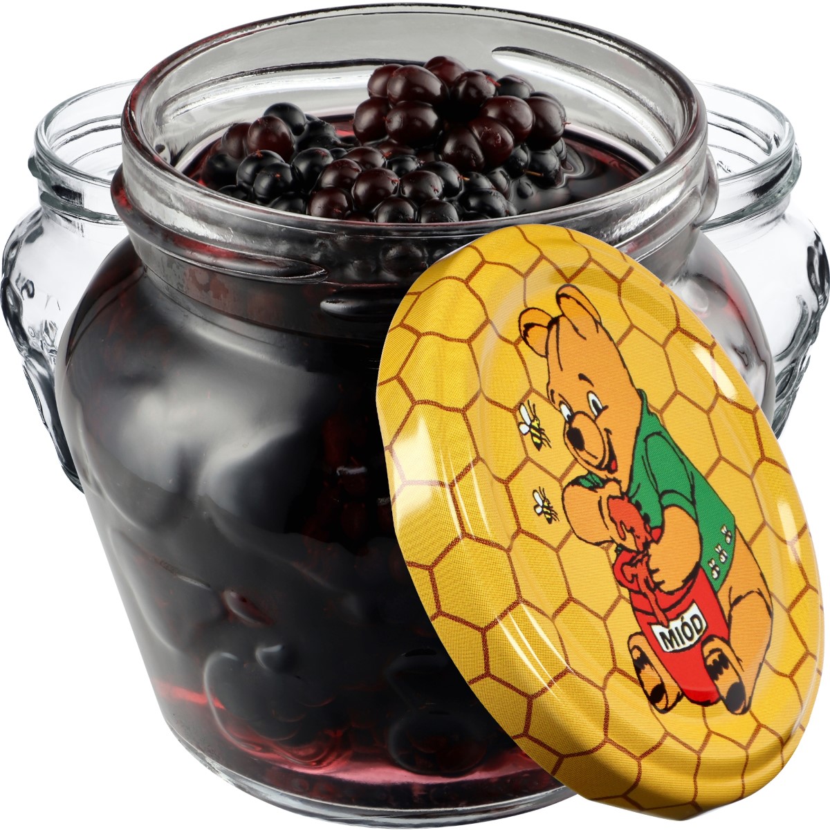 Słoiki Kemi 200ml 50szt fi 66 mm + wieczka "Miód"