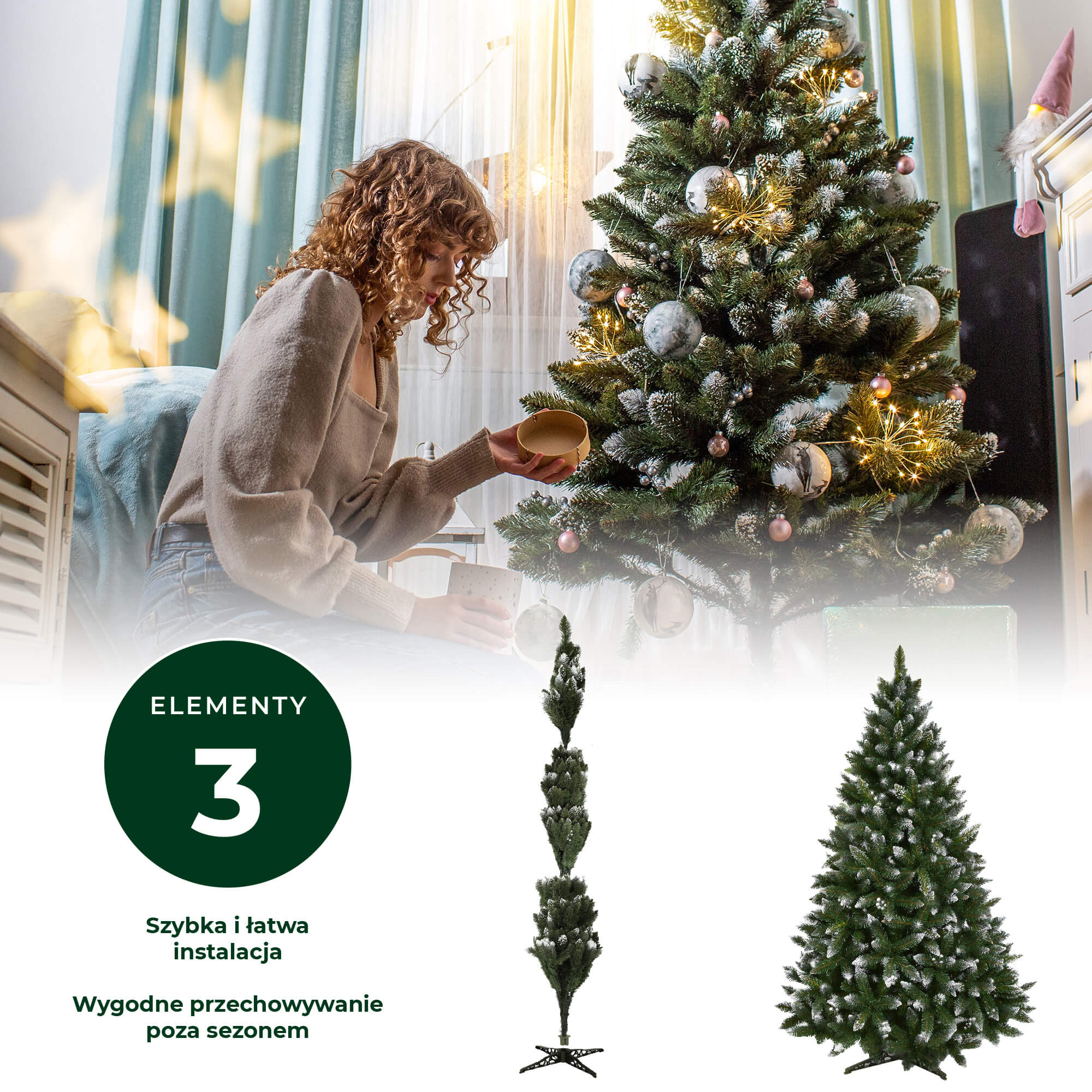 Choinka sztuczna sosna diamentowa Mantua 220 cm