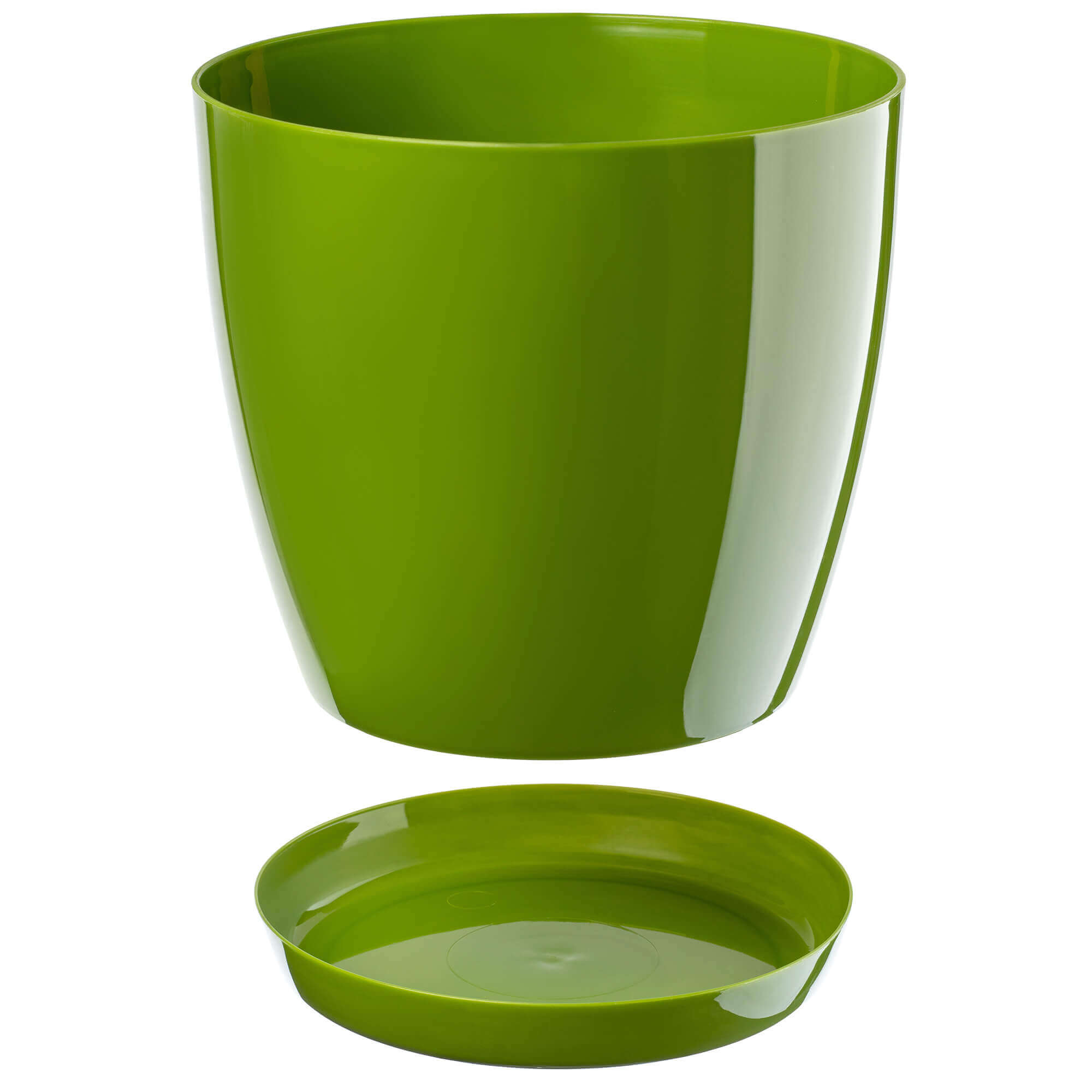 Doniczka Agen z podstawką 20 cm, zielona
