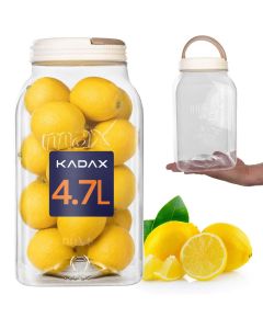 Sł&oacute;j plastikowy z uchwytem Aoiz 4.7L beżowy 1 szt.
