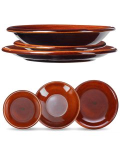 Zestaw obiadowy Olympia talerz głęboki 23 cm + talerz płytki 24 cm + talerz mały 19 cm