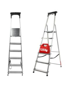 Drabina aluminiowa Vulvik, 6 stopni, 125 kg