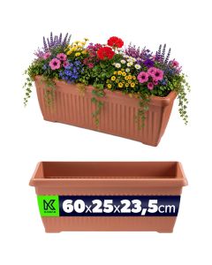 Doniczka balkonowa Miquel 60 x 25 x 23.5 cm terakota