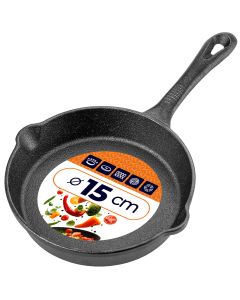 Patelnia żeliwna Prese 15 cm czarna