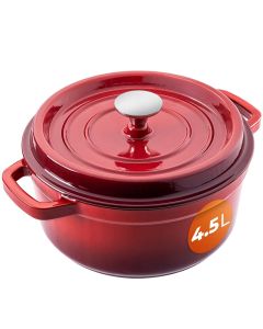 Garnek żeliwny emaliowany Rouge 4.5L czerwony