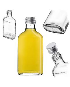 Butelka piersi&oacute;wka Viane 200ml z srebrną zakrętką 1 szt.