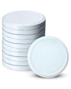 Metalowe wieczka do słoik&oacute;w Bole 10szt fi 100 mm białe