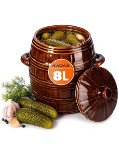 Beczka kamionkowa Helios 8L, z pokrywką