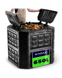 Kompostownik ogrodowy Fixem 650L czarny