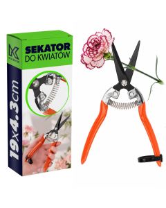Sekator ogrodowy 4 x 19 cm, pomarańczowy
