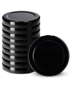 Metalowe wieczka do słoik&oacute;w i butelek Kalbo 10szt fi 53 mm czarne