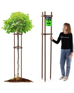 Podpora ogrodowa tr&oacute;jn&oacute;g Redon 195 cm drewniana brązowa