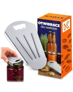 Otwieracz do słoik&oacute;w i butelek Arradon 16 x 9.5 cm stalowy