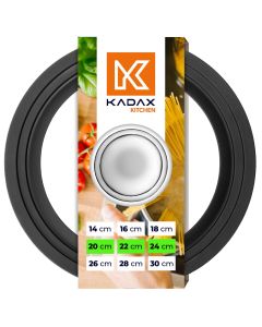 Pokrywa szklana multisize Aiola na garnek 20-24 cm z srebrnym okrągłym uchwytem