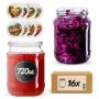 Słoiki na przetwory Jukka 720ml fi 82 mm 16szt + wieczko Fruit heart