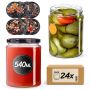 Słoiki na przetwory Maki 540ml fi 82 mm 24szt + wieczko Kwiaty