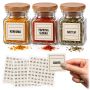 Etykiety na przyprawy Malard 40 x 40 mm kwadratowe kremowe 192 szt.