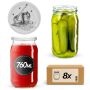 Słoiki na przetwory Niva 760ml fi 82 mm 8szt + wieczko Pszczoła