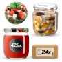 Słoiki na przetwory Salla 425ml 24szt fi 82 mm + wieczka "Mix warzyw"