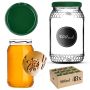 Szklany słój Lierde 900ml fi 82 mm 48 szt. + wieczka zielone