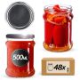 Słoiki na przetwory Kisko 500ml 48szt fi 82 mm + wieczka srebrne