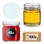 Słoiki na przetwory Halli 40ml 100szt 43 mm + wieczka białe