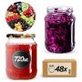 Słoiki na przetwory Jukka 720ml 48szt fi 82 mm + wieczka "Mix Owoców"