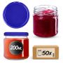 Słoiki na przetwory Lerma 200ml 50szt fi 66 mm + wieczka "Granatowy"
