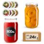 Słoiki na przetwory Simo 900ml fi 82 mm 24szt + wieczko Garden wreath