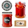 Słoiki na przetwory Kisko 500ml fi 82 mm 8szt + wieczko Ceramics 1