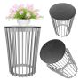 Kwietnik dwustronny Aytre 40 cm platynowy + blat czarny
