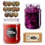 Słoiki na przetwory Jukka 720ml fi 82 mm 48szt + wieczko Warzywa mix