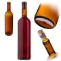 Butelka na wino Biagio 750ml brązowa z korkiem aglomerowanym 1 szt.