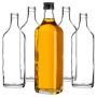Szklana butelka na whisky Vigna 500ml z czarną zakrętką 5 szt.