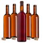 Butelka na wino Biagio 750ml brązowa z korkiem aglomerowanym 30 szt.