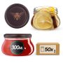 Słoiki na przetwory Raja 300ml fi 82 mm 50szt + wieczko Pszczoła