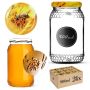 Szklany słój Lierde 900ml fi 82 mm 24 szt. + wieczka "Pszczoła"