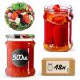 Słoiki na przetwory Kisko 500ml 48szt fi 82 mm + wieczka "Mix Warzyw"