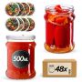 Słoiki na przetwory Kisko 500ml fi 82 mm 48szt + wieczko Warzywny mix