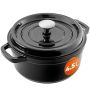 Garnek żeliwny emaliowany Rouge 4.5L czarny