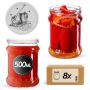 Słoiki na przetwory Kisko 500ml fi 82 mm 8szt + wieczko Pszczoła