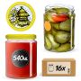 Słoiki na przetwory Maki 540ml 16szt fi 82 mm + wieczka "Pszczoły"