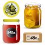 Słoiki Senna 540ml 48szt fi 82 mm + wieczka "Pszczoły"