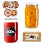 Słoiki na przetwory Simo 900ml fi 82 mm 48szt + wieczko Miodowy mix