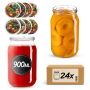Słoiki na przetwory Simo 900ml fi 82 mm 24szt + wieczko Warzywny mix
